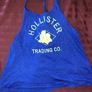 Blue hollister tank top